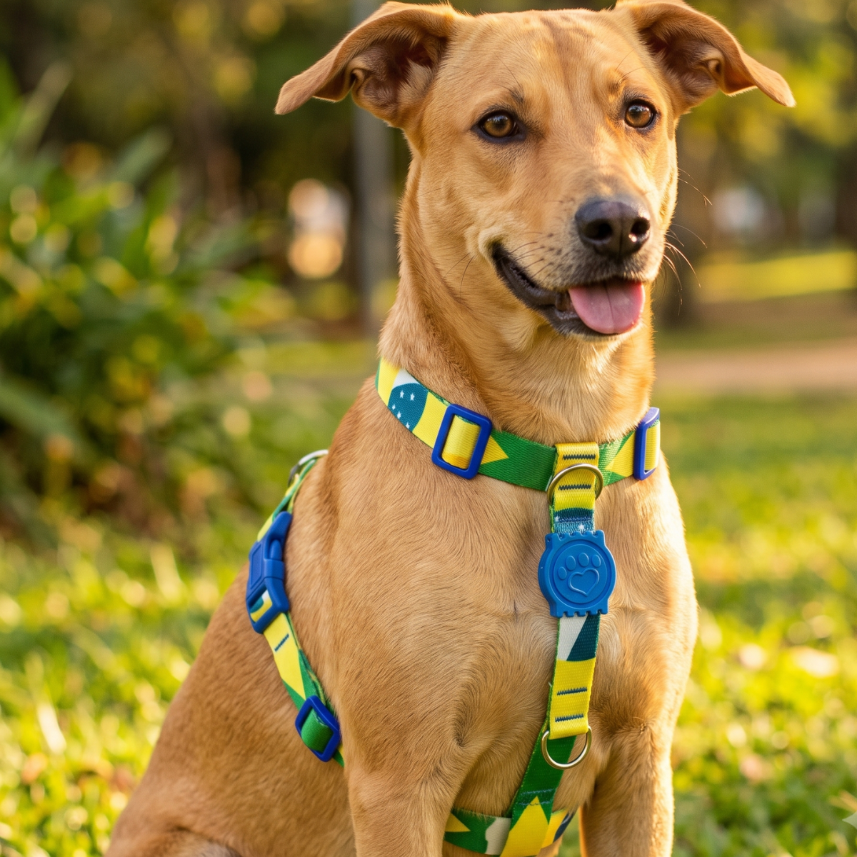Peitoral H e Guia Brasil para Cachorros